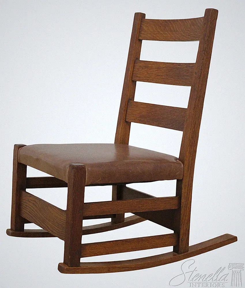 F56447EC: Gustav STICKLEY Small Mission Oak Rocking Chair