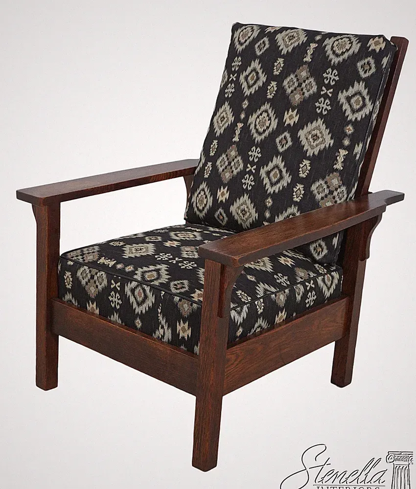 F64059: STICKLEY Signed Antique Mission Oak Recliner Chair