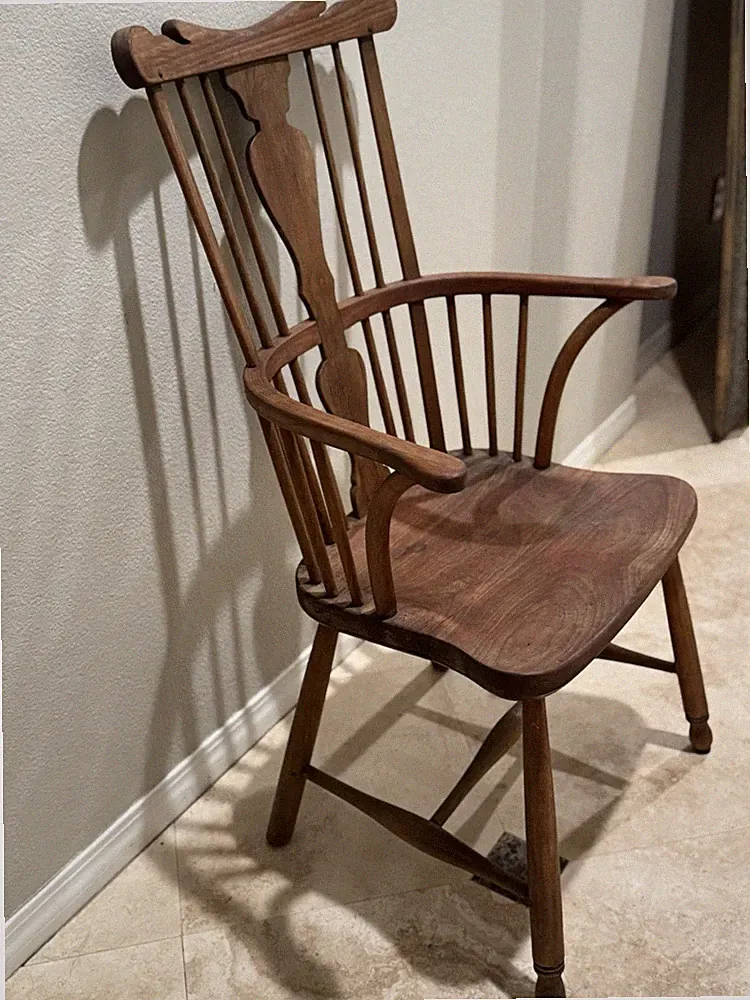 Leopold Stickley Cherry Wood Windsor Armchair 1954