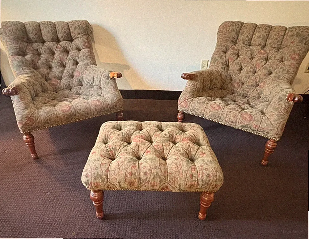 Stickley Leopold Chairs and Ottoman