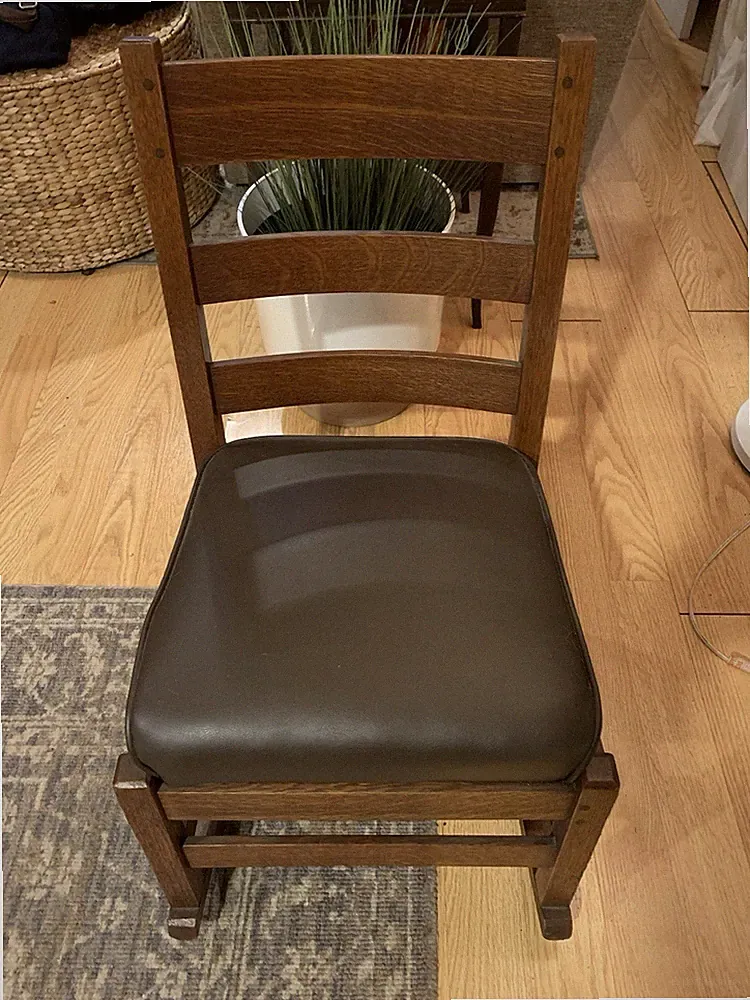 Stickley Quartersawn Oak Ladder Back Rocking Chair